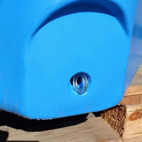 Ємність 750 л вертикальна квадратна ХБП блакитна Командор 2000